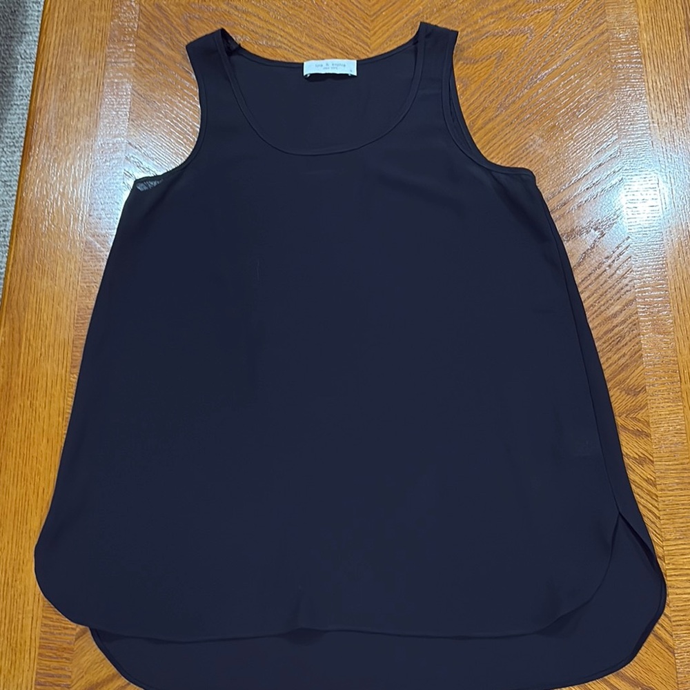 Lola & Sophie Black Relaxed Boxy Tank Top
